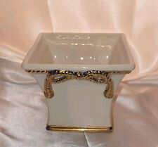 Lovely Lenox 2004 Vintage Porcelain Vase With Braided Gold Bow 4 1/4