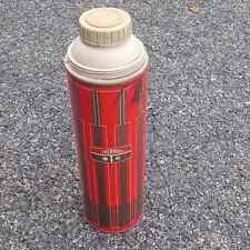 Vintage  Red Silver Diamond Thermos Bottle picture
