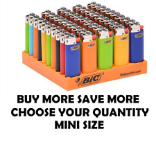 Mini Size BIC Lighter Assorted Multi Color Flint Lighters Multi 1 2 4 8 12 50 picture