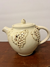 Vintage Red Wing Teapot Grapes & Leaves picture