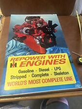 VINTAGE INTERNATIONAL ENGINE DEALER  ADVERTISEMENT 2 Sided 1960’s WOW picture