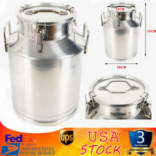 50L 13.25 Gallon Milk Can 380mm/15in Tote Jug Heavy Gauge Bottle Stainless Steel picture