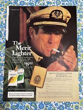 Vintage 1985 Merit Cigarette Lighter Print Ad Zippo Lighter Offer picture