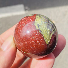 2.2LB Natural Dragon's blood stone ball Quartz Crystal Sphere Reiki Healing 45mm picture