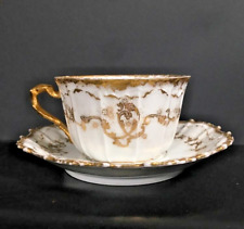 Elite Limoges France Tea / Coffee Cup & Saucer madefor HIGGINS & SEITER New York picture