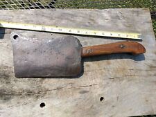 Antique Large Hand Forged Meat Cleaver picture
