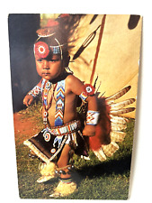 Native American Dancer Little Nonnie Pawnee-Otoe VTG Chrome Postcard - A5 picture