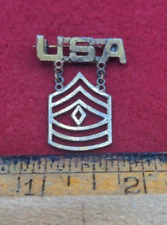 WWII/2 US Home Front Army sweetheart First-Sergeant pin pin-back unmarked. picture