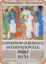METAL SIGN - 1931 French Republic Paris International Colonial Exhibition 1931 picture