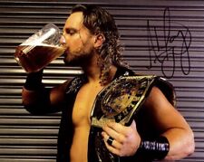 SIGNED HANGMAN ADAM PAGE BEER PROMO - AUTOGRAPHED pro wrestling COA picture
