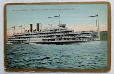 ca 1900s NY Postcard Hudson River New Steamer Hendrick Hudson Day Line Theochrom picture