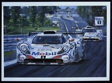 1998 Le Mans PORSCHE 911 GT1 McNISH Nicholas WATTS Art Print 10.5x14.5 picture
