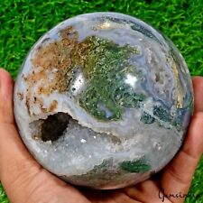 1.5 Kg Natural Dendrite Moss Agate Druzy Crystal Healing Meditation Sphere~Decor picture