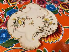 Vintage Plate with  Butterfly and Yellow Flower, Gold Rim  H &Co L  France picture