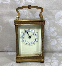 Vintage French Brass Carriage Clock  Running Time Only Brass Case picture