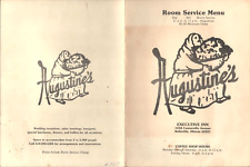 1980s AUGUSTINE'S at EXECUTIVE INN vintage room service menu BELLEVILLE ILLINOIS picture