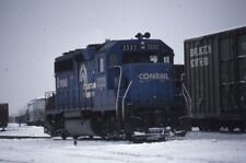 CONRAIL CR 3333 Snow Railroad Train Locomotive Original 1996 Photo Slide picture