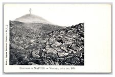 Vintage Early 1900s Vesuvius Volcano Lava Napoli Italy Undivided Back Postcard picture