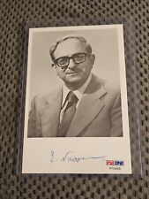 YITZHAK NAVON HAND SIGNED PHOTO PSA Cert AWESOME+RARE     5th PRES. OF ISRAEL picture