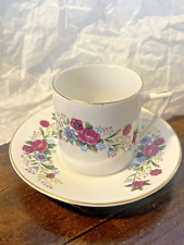 WOW Vintage floral tea/espresso cup from north-east China- Jinzhou and Saucer. picture