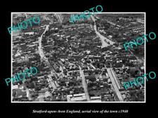 OLD LARGE HISTORIC PHOTO OF STRATFORD UPON AVON ENGLAND TOWN AERIAL VIEW 1940 1 picture