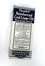 Vintage 1950's Puretest Cod Liver Oil Box Advertising Packaging picture