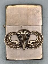 Vintage 1971 US Paratroopers Airborne Emblem Chrome Zippo Lighter picture