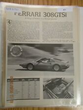 Ferrari#12 Article 1980-1983 Ferrari 308 GTSi 3 page picture