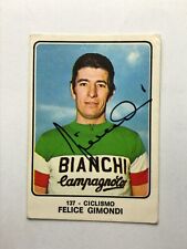 FELICE GIMONDI (†2019) signed PANINI Sticker #137 Campioni dello Sport 1973-74 picture