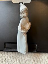 Lladro Girl With Rooster. Excellent Used Condition picture