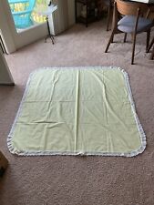 Vintage 52x52 White And Yellow Daisy Floral Lace  Handmade Tablecloth picture