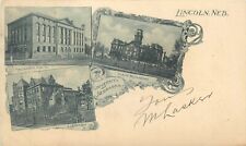 Postcard 1903 Nebraska University multi View undivided Private mailing NE24-351 picture