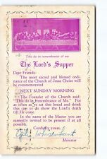 The Lords Supper Dr Eph Whisenhunt Minister Church WB Postcard Vtg Posted 1930 picture