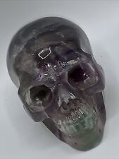 Rainbow Fluorite High Quality Carved Crystal Skull **Top Shelf / Grade-A** picture