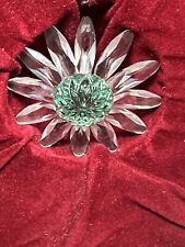 🌼 Swarovski Crystal SCS 1999 Gift Green Marguerite Daisy Flower Figurine W/Box picture