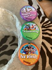 LOT OF DISNEY BUTTONS From Disneyland: 1st Visit, I'm Celebrating, Happily Ever  picture