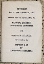 1982 VINTAGE DOCUMENT BROTHERHOOD LOCOMOTIVE ENGINEERS RAILROAD  picture