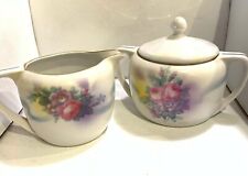 Antique Collectible RUDOSTADT German Fine China Cream & Sugar Bowl With Lid. F6 picture