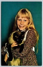 Postcard Amy Carter President Jimmys Daughter Siamese Cat Misty UNP VTG Unused picture