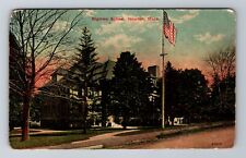 Newton MA-Massachusetts, Big Iowa School, Antique, Vintage Souvenir Postcard picture