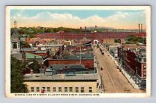 Lawrence MA-Massachusetts, General View Leverett Mills Industry Vintage Postcard picture