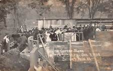 BELLOWS FALLS, VT, 1908 LAYING OF CORNERSTONE FOR PUBLIC LIBRARY, REAL PHOTO PC  picture