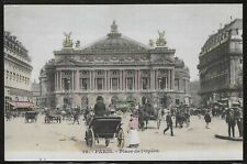 Place de l'Opera, Paris, France, Very Early Handcolored Postcard, Unused picture