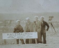 RARE c 1924 US NAVY Pacific Fleet HAWAII HALEMAUMAU Crater RPPC PHOTO Film MOVIE picture