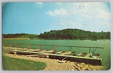 Hocking Lake Logan Ohio Postcard Posted 1958 Hocking Parks Boat Lunch picture