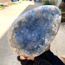 7.8LB Natural Blue Celestite Geode QuartzCrystal Mineral Specimen Healing picture