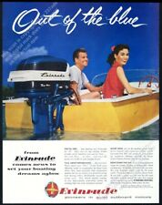 1957 Evinrude Big Twin outboard boat motor color photo vintage print ad picture