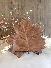 Vintage Decorative Cast Iron Maple Leaf Dish/Tray picture