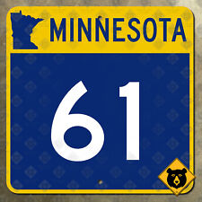 Minnesota State Highway 61 route marker road sign Duluth revisited 12x12 picture
