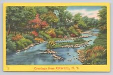 Postcard Greetings From Orwell New York 1967 picture